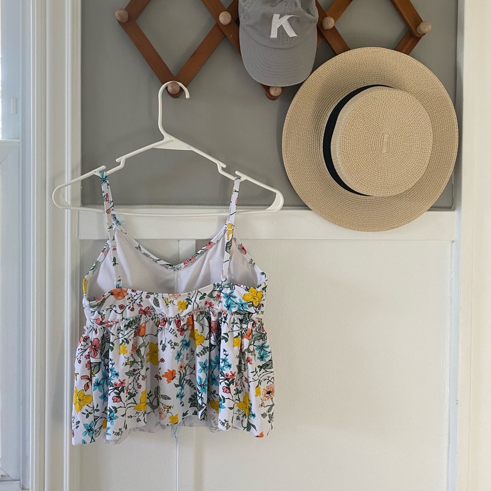 Floral swim crop top dm fashion size small